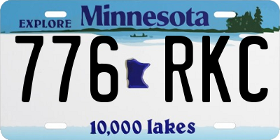 MN license plate 776RKC