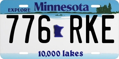 MN license plate 776RKE