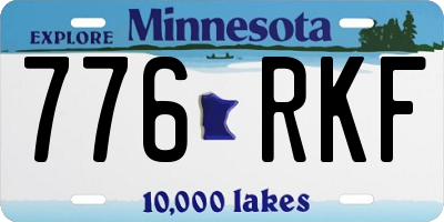 MN license plate 776RKF