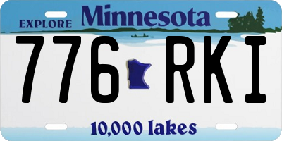 MN license plate 776RKI