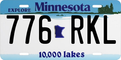 MN license plate 776RKL