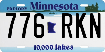 MN license plate 776RKN