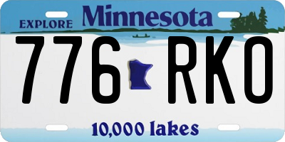 MN license plate 776RKO