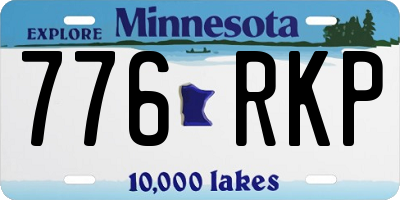 MN license plate 776RKP
