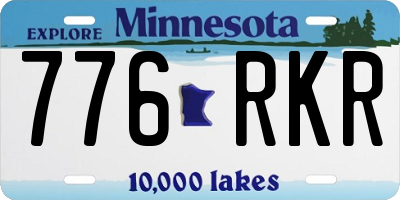 MN license plate 776RKR