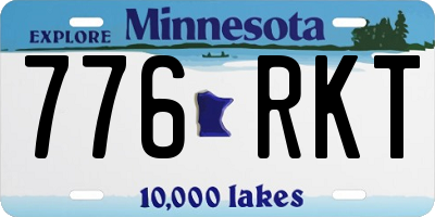 MN license plate 776RKT