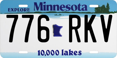MN license plate 776RKV