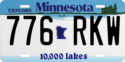 MN license plate 776RKW