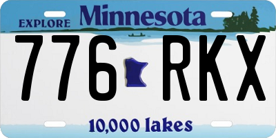 MN license plate 776RKX