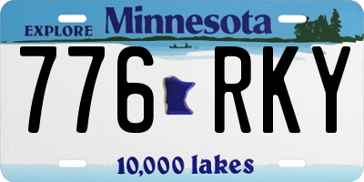 MN license plate 776RKY