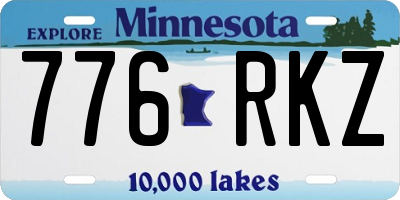 MN license plate 776RKZ