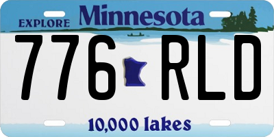 MN license plate 776RLD