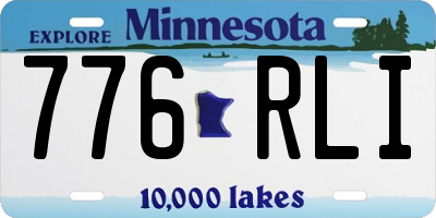 MN license plate 776RLI