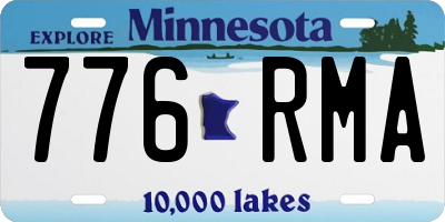 MN license plate 776RMA