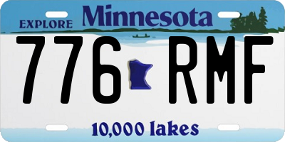 MN license plate 776RMF