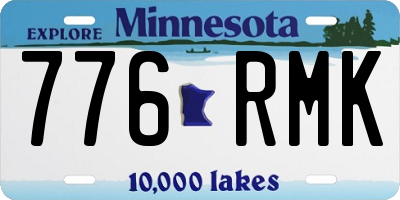 MN license plate 776RMK