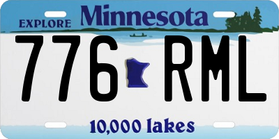 MN license plate 776RML