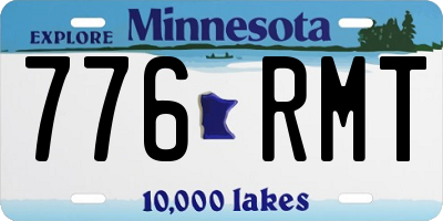 MN license plate 776RMT