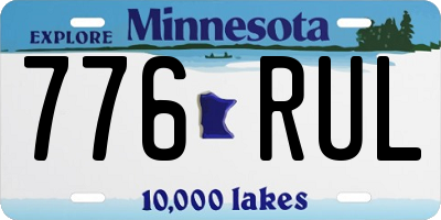 MN license plate 776RUL