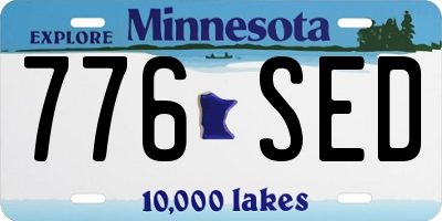 MN license plate 776SED