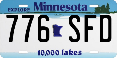MN license plate 776SFD