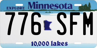 MN license plate 776SFM