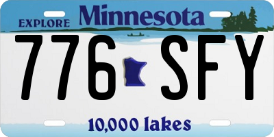 MN license plate 776SFY