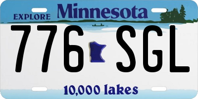 MN license plate 776SGL