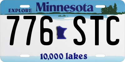 MN license plate 776STC