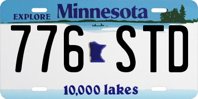 MN license plate 776STD