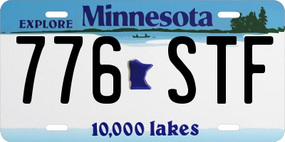 MN license plate 776STF