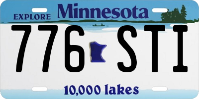 MN license plate 776STI
