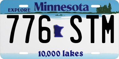MN license plate 776STM