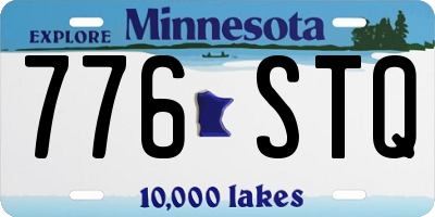 MN license plate 776STQ