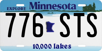 MN license plate 776STS