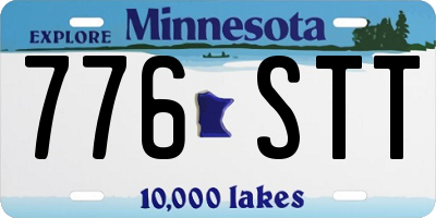 MN license plate 776STT