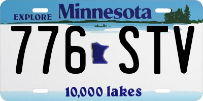 MN license plate 776STV