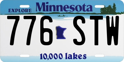 MN license plate 776STW