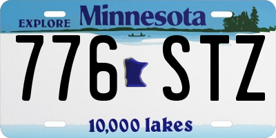 MN license plate 776STZ