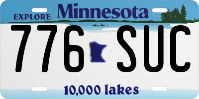 MN license plate 776SUC