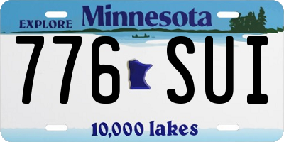 MN license plate 776SUI
