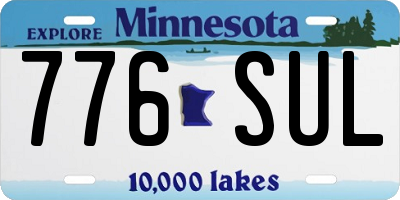MN license plate 776SUL
