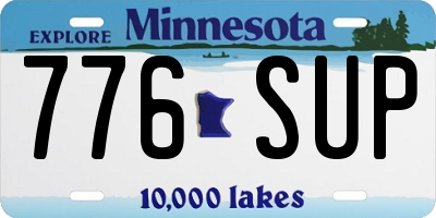 MN license plate 776SUP