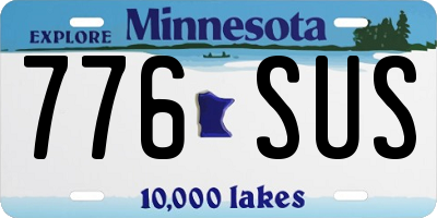 MN license plate 776SUS
