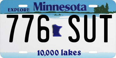 MN license plate 776SUT