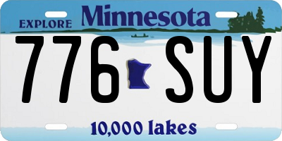 MN license plate 776SUY