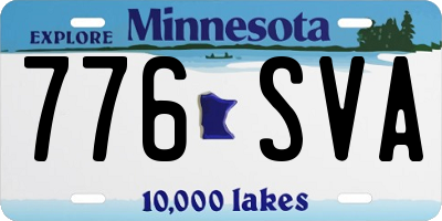 MN license plate 776SVA