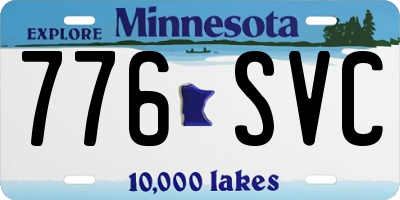 MN license plate 776SVC