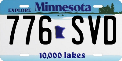 MN license plate 776SVD