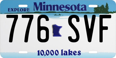 MN license plate 776SVF